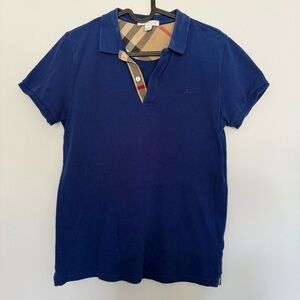 Burberry Blue Polo‎ Shirt Classic Design